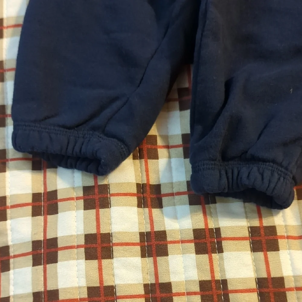Old Navy Kids Matching Set - Navy and Mustard Onsies With Navy Sweatpants.